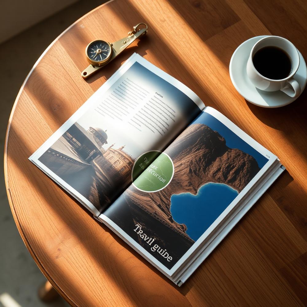 The Ultimate Vacation Planning Guide on a wooden table
